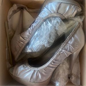 Wild Diva Silver/Grey Open Toe High Heels